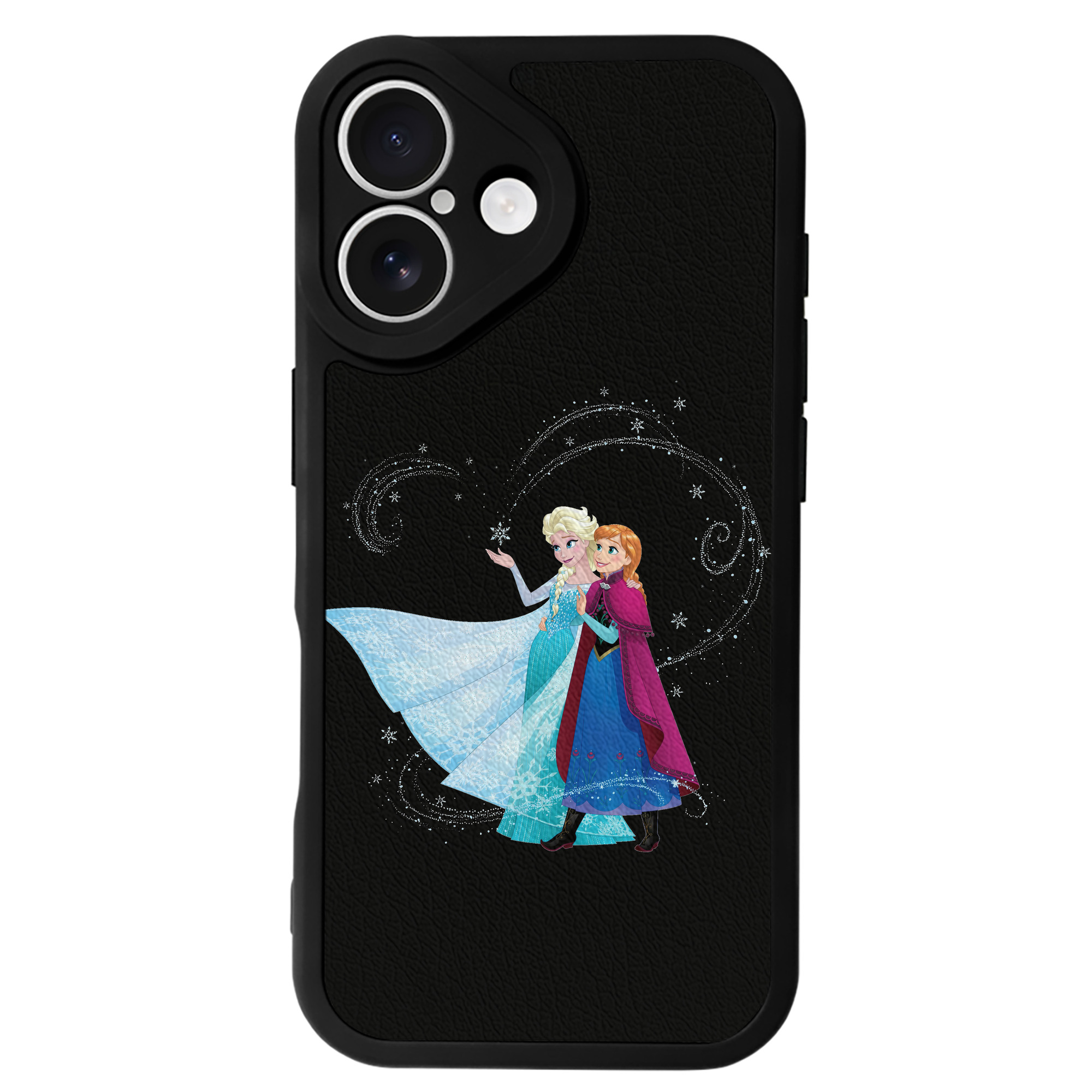 （画像用） アナと雪の女王 アンナ エルサ Frozen Anna Elsa 【iPhone 16シリーズ対応】シリコンスマホケース（レザー調） 材質：シリコン